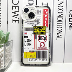 Stickers Aesthetic Silicone iPhone Case